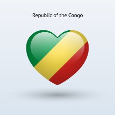 Love Republic of Congo symbol Heart flag icon