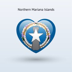 Love Northern Mariana Islands symbol Heart flag icon