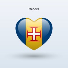 Love Madeira symbol Heart flag icon