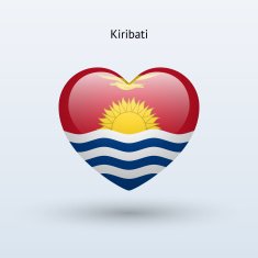Love Kiribati symbol Heart flag icon
