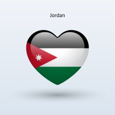 Love Jordan symbol Heart flag icon