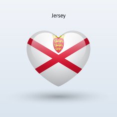 Love Jersey symbol Heart flag icon