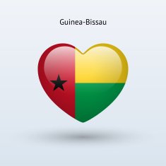 Love Guinea-Bissau symbol Heart flag icon