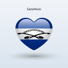 Love Gazankulu symbol Heart flag icon
