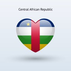 Love Central African Republic symbol Heart flag icon