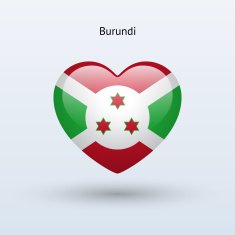 Love Burundi symbol Heart flag icon