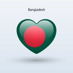 Love Bangladesh symbol Heart flag icon