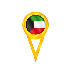 Kuwait pin flag