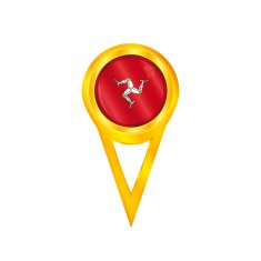 Isle of Man pin flag