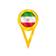 Iran pin flag
