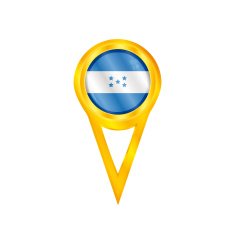 Honduras pin flag