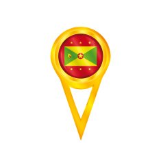 Grenada pin flag