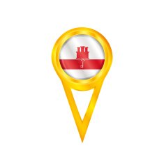 Gibraltar pin flag