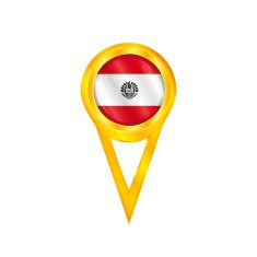 French Polynesia pin flag
