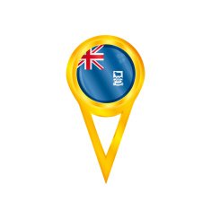 Falkland Islands pin flag