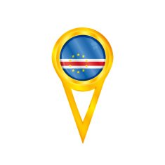 Cape Verde pin flag