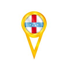 Antilles pin flag