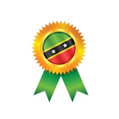 Saint Kitts & Nevis medal flag N2