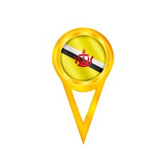 Brunei pin flag