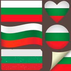 Bulgaria flags set