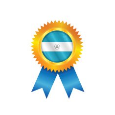 Nicaragua medal flag