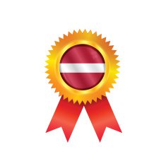 Latvia medal flag