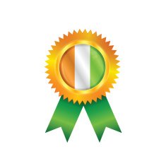 Cote D'ivoire medal flag