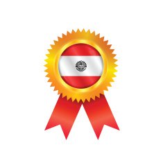 French Polynesia medal flag