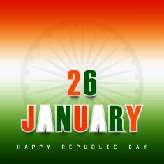 republic day stylish indian flag tricolor vector design