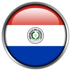 Paraguay Flag glossy button