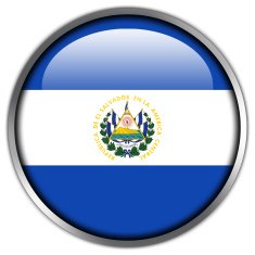 El Salvador Flag glossy button