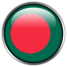 Bangladesh Flag glossy button