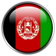Afghanistan Flag Glossy Button N3
