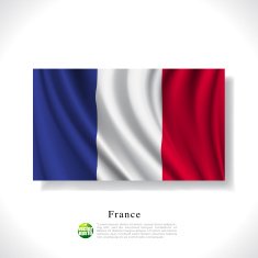 France waving flag isolated against white background vector illustration