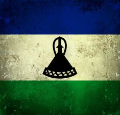 Grunge flag of Lesotho