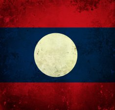 Grunge flag of Laos