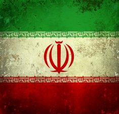 Grunge flag of Iran