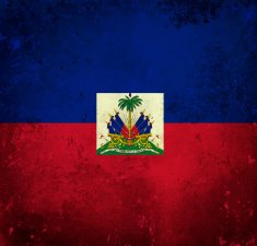 Grunge flag of Haiti