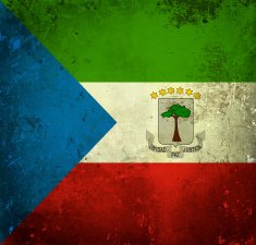 Grunge flag of Equatorial Guinea