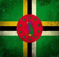 Grunge flag of Dominica