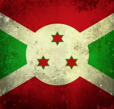 Grunge flag of Burundi