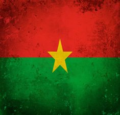 Grunge flag of Burkina Faso