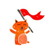 retro cartoon ginger cat N4