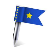 Vector Zaire flag isolated on white Eps10