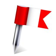 Vector Peru country flag isolated on white Eps10