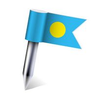 Vector Palau flag isolated on white Eps 10