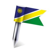 Vector Namibia flag isolated on white Eps10