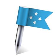 Vector Micronesia flag isolated on white Eps10