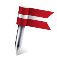 Vector Latvia flag isolated on white Eps10 N2