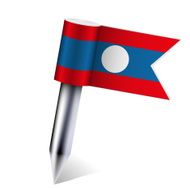 Vector Laos flag isolated on white Eps10